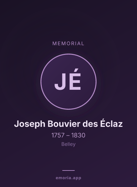 Memorial portrait of Joseph Bouvier des Éclaz