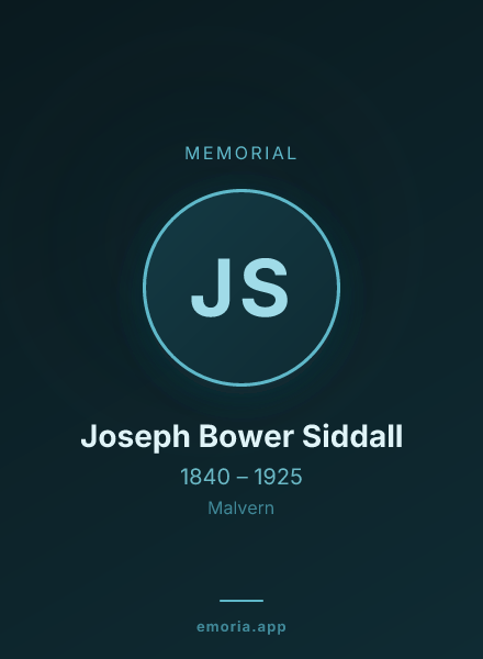Memorial portrait of Joseph Bower Siddall