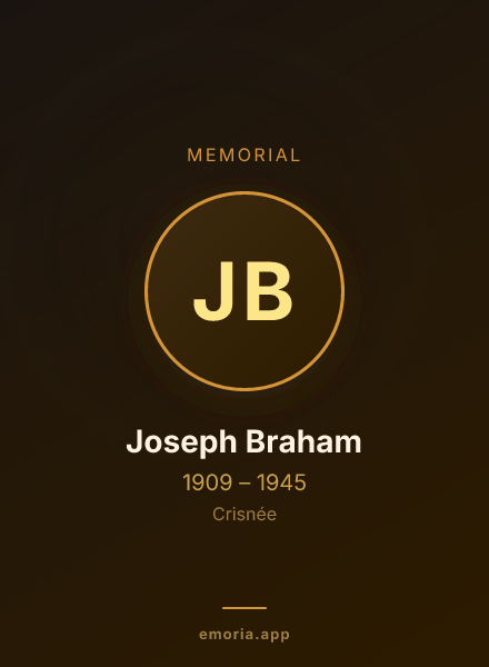 Memorial portrait of Joseph Braham