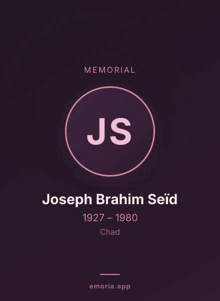 Memorial portrait of Joseph Brahim Seïd
