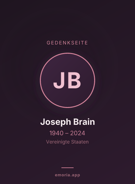 Gedenkportrait von Joseph Brain
