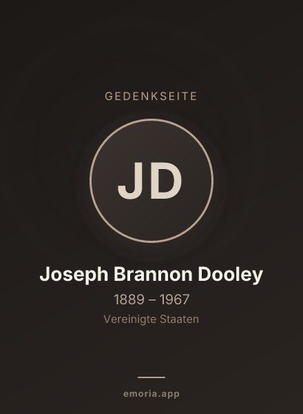 Gedenkportrait von Joseph Brannon Dooley