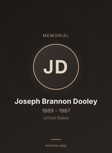 Memorial portrait of Joseph Brannon Dooley