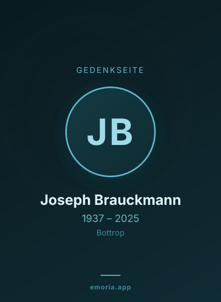 Gedenkportrait von Joseph Brauckmann