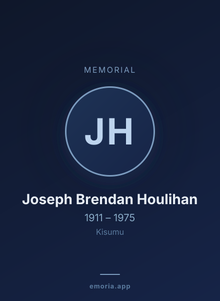 Memorial portrait of Joseph Brendan Houlihan
