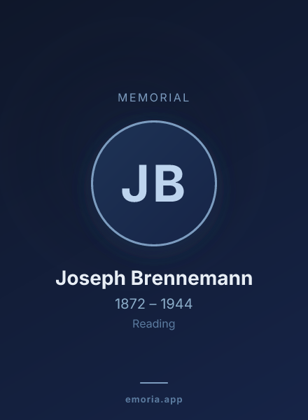 Memorial portrait of Joseph Brennemann