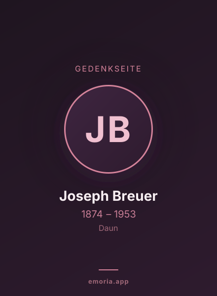 Gedenkportrait von Joseph Breuer