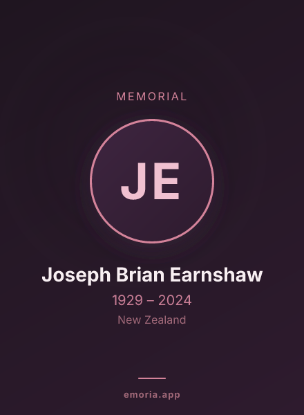 Memorial portrait of Joseph Brian Earnshaw