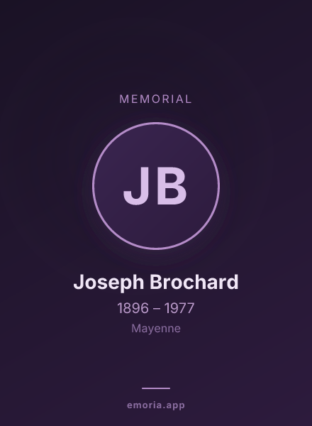 Memorial portrait of Joseph Brochard