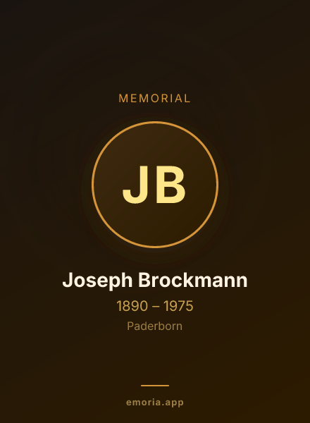 Memorial portrait of Joseph Brockmann