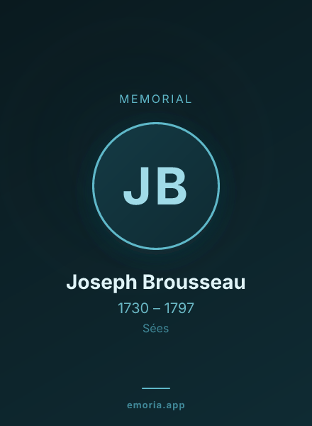 Memorial portrait of Joseph Brousseau