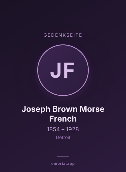 Gedenkportrait von Joseph Brown Morse French