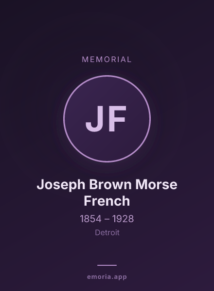 Memorial portrait of Joseph Brown Morse French
