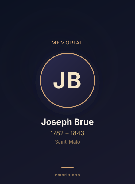 Memorial portrait of Joseph Brue