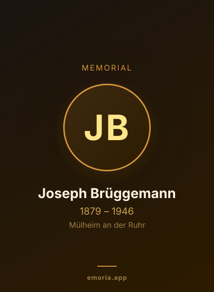 Memorial portrait of Joseph Brüggemann