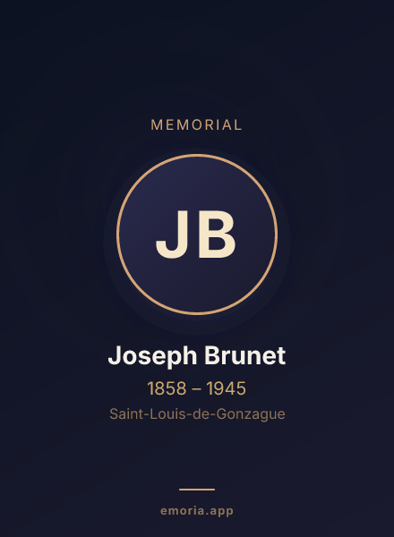 Memorial portrait of Joseph Brunet