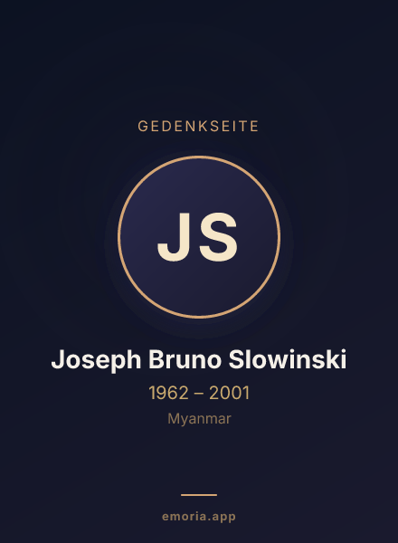 Gedenkportrait von Joseph Bruno Slowinski