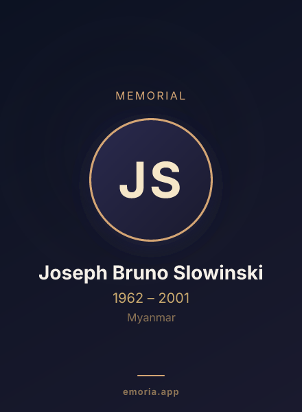 Memorial portrait of Joseph Bruno Slowinski