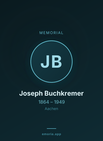 Memorial portrait of Joseph Buchkremer