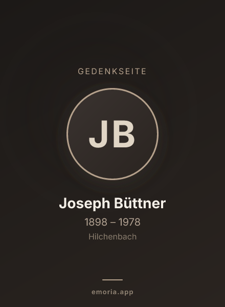 Gedenkportrait von Joseph Büttner