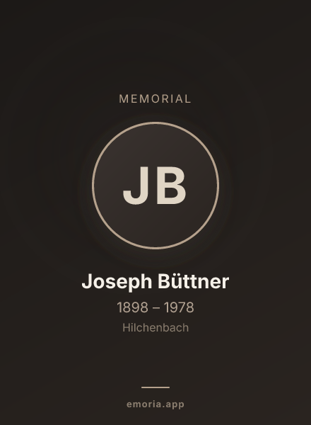 Memorial portrait of Joseph Büttner