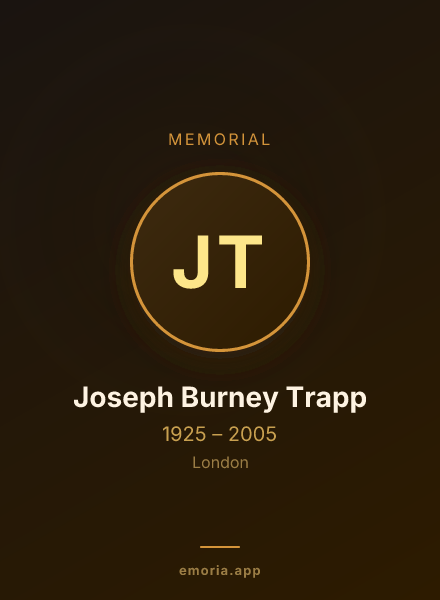 Memorial portrait of Joseph Burney Trapp