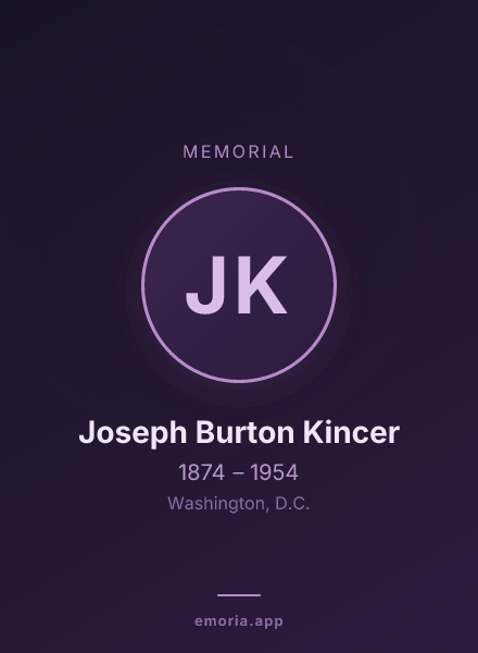 Memorial portrait of Joseph Burton Kincer
