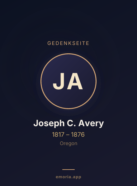 Gedenkportrait von Joseph C. Avery