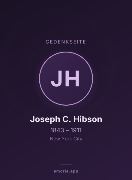 Gedenkportrait von Joseph C. Hibson
