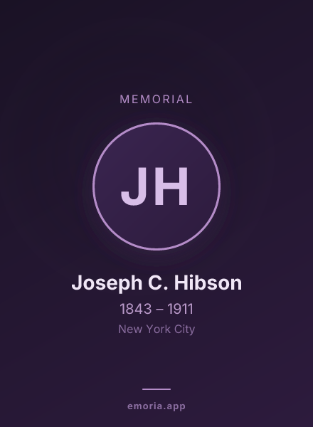 Memorial portrait of Joseph C. Hibson