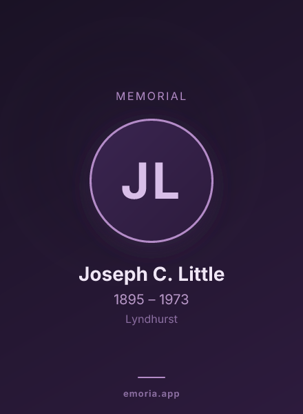 Memorial portrait of Joseph C. Little