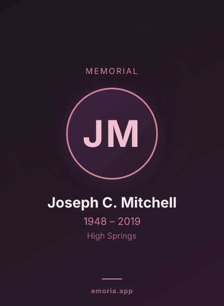 Memorial portrait of Joseph C. Mitchell