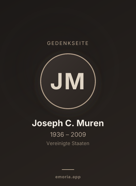 Gedenkportrait von Joseph C. Muren