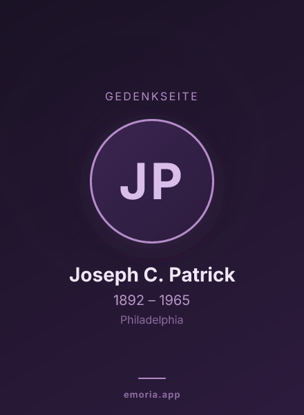 Gedenkportrait von Joseph C. Patrick