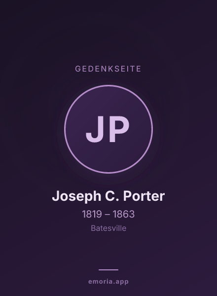 Gedenkportrait von Joseph C. Porter