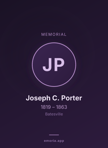 Memorial portrait of Joseph C. Porter