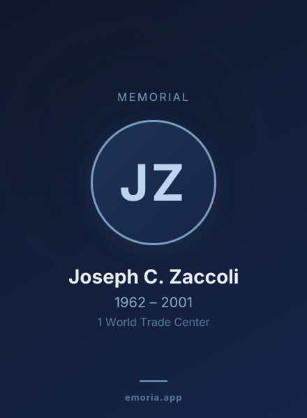 Memorial portrait of Joseph C. Zaccoli