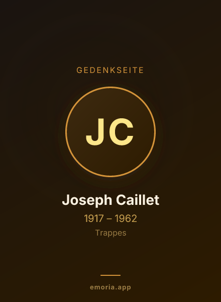 Gedenkportrait von Joseph Caillet