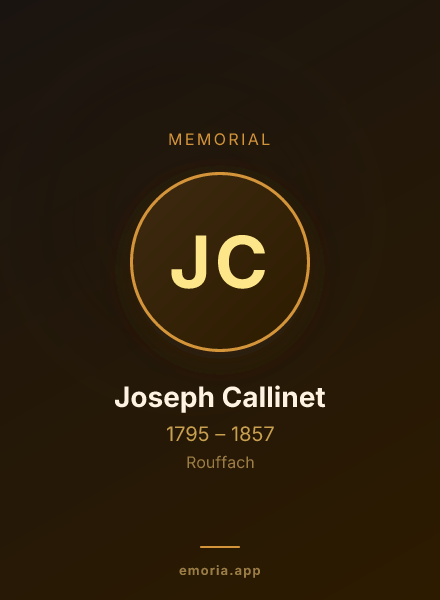 Memorial portrait of Joseph Callinet