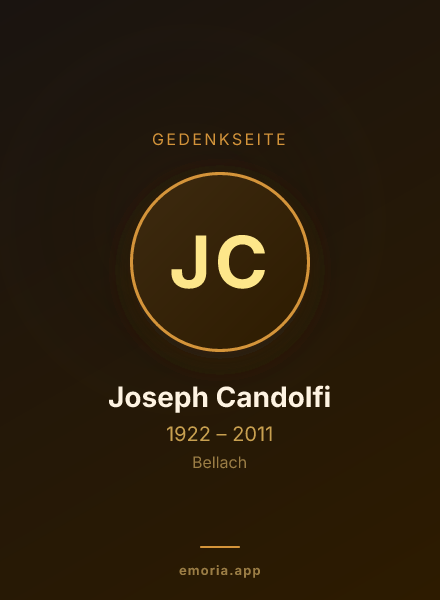 Gedenkportrait von Joseph Candolfi