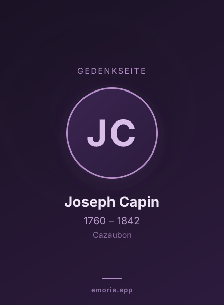 Gedenkportrait von Joseph Capin