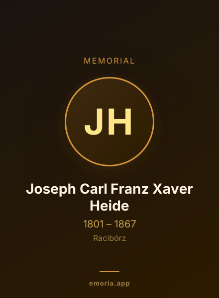 Memorial portrait of Joseph Carl Franz Xaver Heide