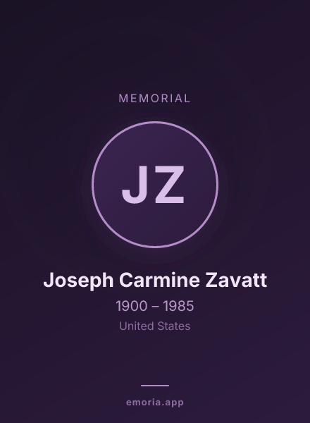 Memorial portrait of Joseph Carmine Zavatt