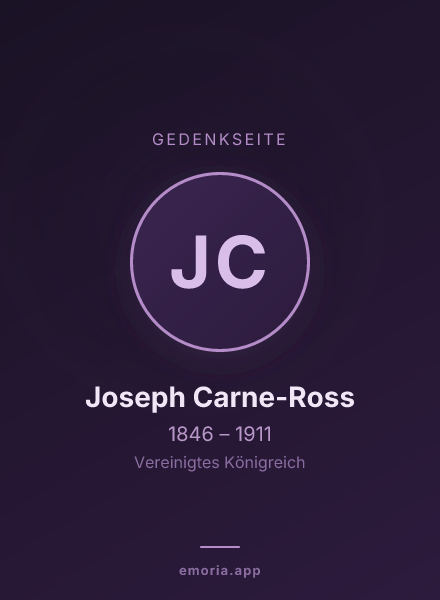 Gedenkportrait von Joseph Carne-Ross