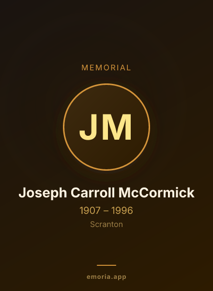 Memorial portrait of Joseph Carroll McCormick