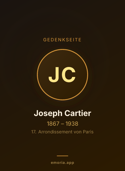 Gedenkportrait von Joseph Cartier