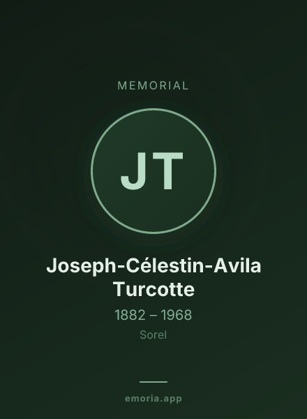 Memorial portrait of Joseph-Célestin-Avila Turcotte