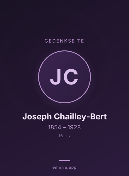 Gedenkportrait von Joseph Chailley-Bert