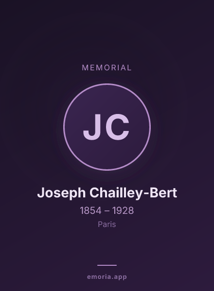 Memorial portrait of Joseph Chailley-Bert