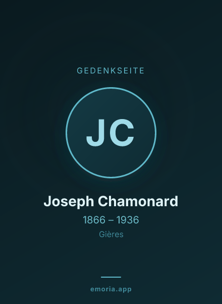 Gedenkportrait von Joseph Chamonard